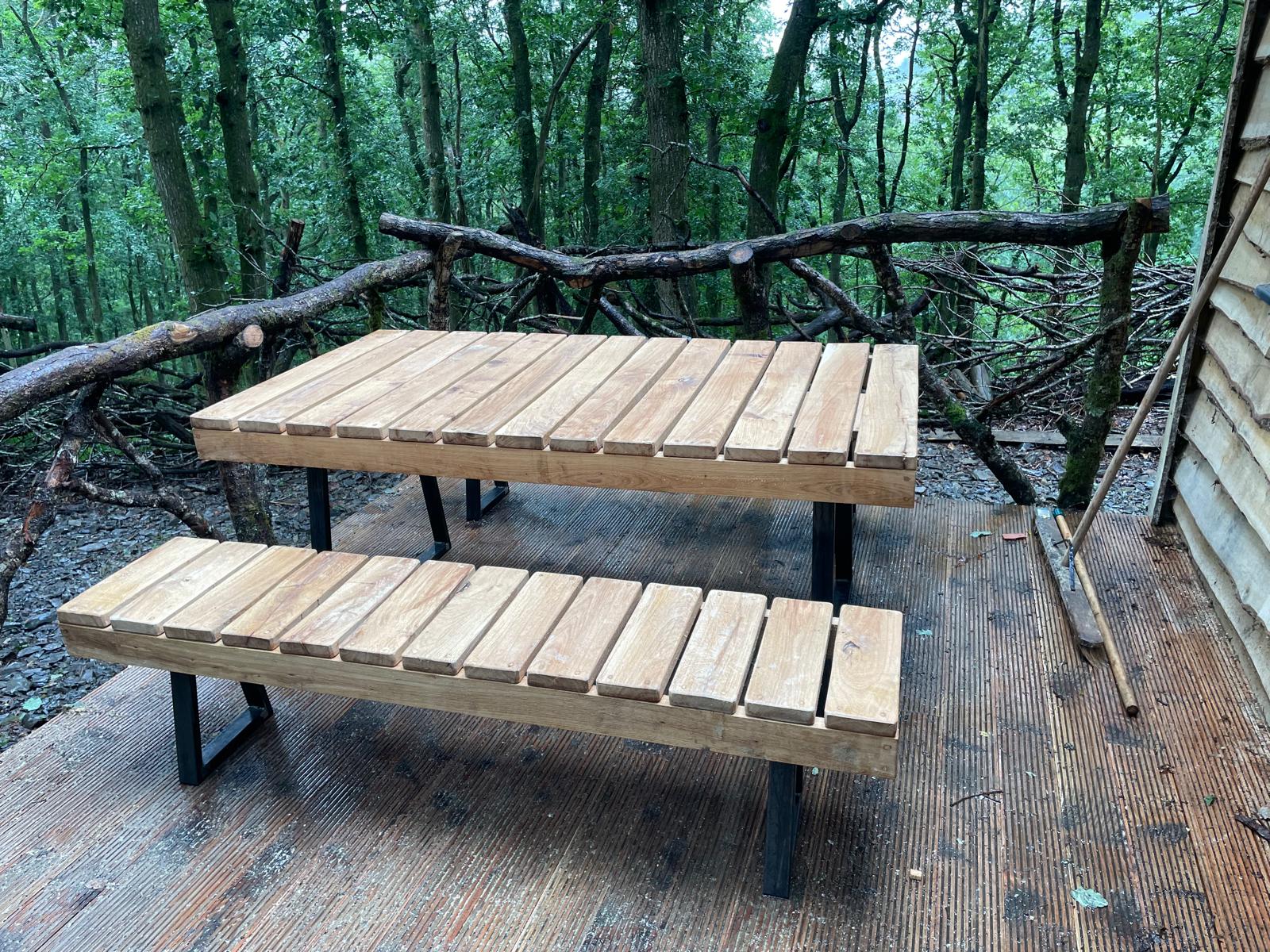 Bespoke Handcrafted Oak Dining Set in Carmarthenshire - Brecon Oak